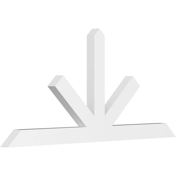 Ekena Millwork Saratoga Architectural Grade PVC Gable Bracket, 96"W x 44"H x 4"D x 6"F, 11/12 Pitch GBP096X44X0406SAR00 - main